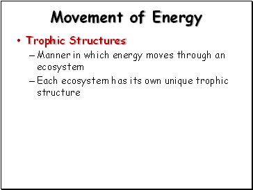 Movement of Energy