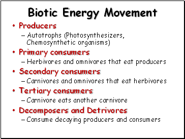 Biotic Energy Movement