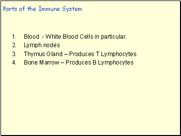 Parts of the Immune System