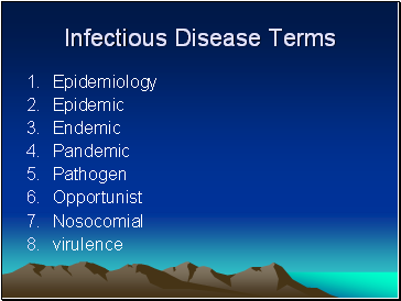 Infectious Disease Terms