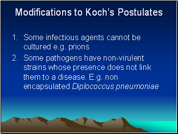 Modifications to Kochs Postulates