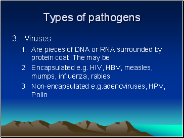 Types of pathogens