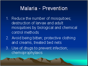 Malaria - Prevention