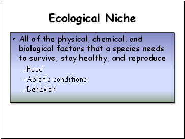 Ecological Niche