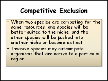 Competitive Exclusion