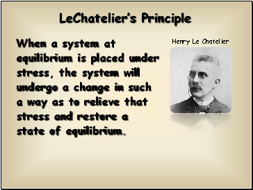 LeChatelier’s Principle