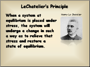 LeChateliers Principle