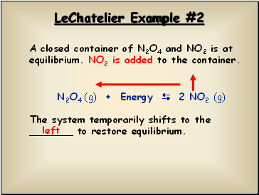 LeChatelier Example #2