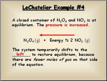 LeChatelier Example #4