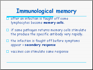Immunological memory