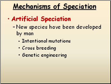 Mechanisms of Speciation