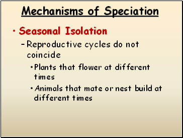 Mechanisms of Speciation