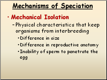 Mechanisms of Speciation