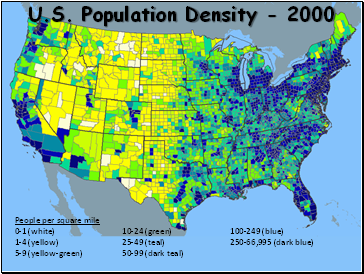 U.S. Population Density - 2000