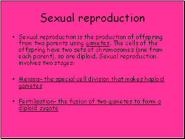 Sexual reproduction