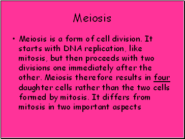 Meiosis