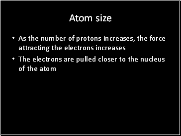 Atom size