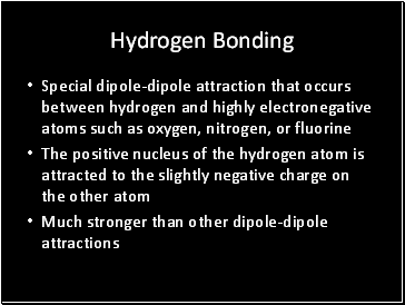 Hydrogen Bonding