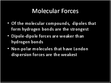Molecular Forces