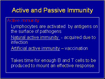 Active and Passive Immunity