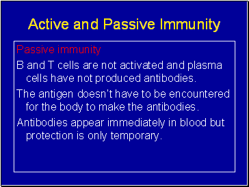 Active and Passive Immunity