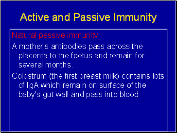 Active and Passive Immunity