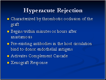 Hyperacute Rejection