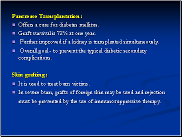 Pancrease Transplantation :