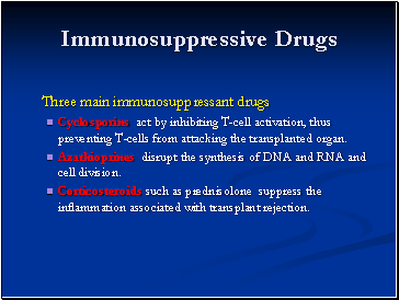 Immunosuppressive Drugs