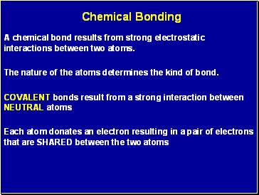 Chemical Bonding