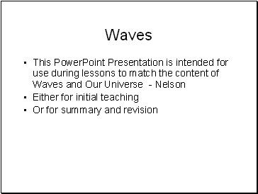 All about waves