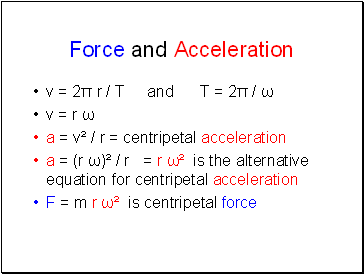 Force and Acceleration