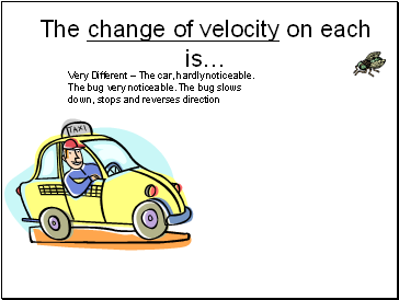 The change of velocity on each is