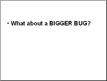 What about a BIGGER BUG?