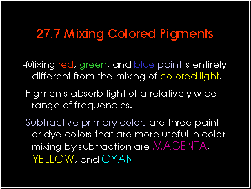 Mixing Colored Pigments