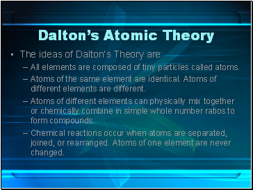 Daltons Atomic Theory