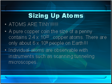 Sizing Up Atoms
