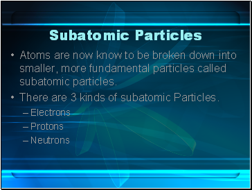 Subatomic Particles