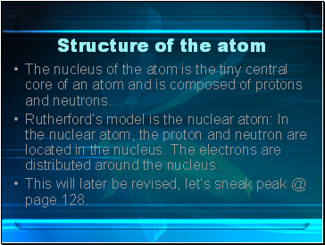 Structure of the atom