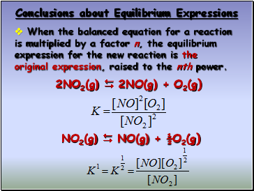Conclusions about Equilibrium Expressions