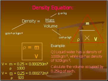 Density Equation