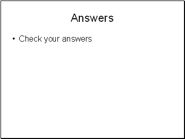 Answers