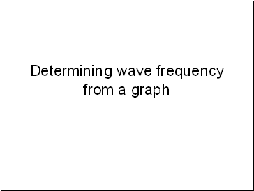 Determining wave frequency from a graph