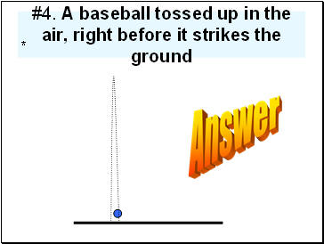 #4. A baseball tossed up in the air, right before it strikes the ground