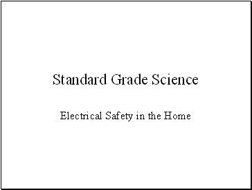 Standard Grade Science