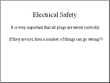 Electrical Safety