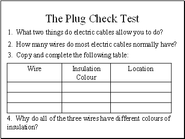 The Plug Check Test