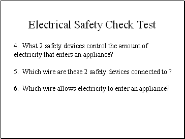 Electrical Safety Check Test