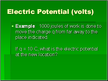 Electric Potential (volts)