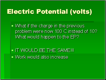 Electric Potential (volts)